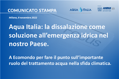 Aqua Italia: la dissalazione come soluzione all’emergenza idrica nel nostro Paese