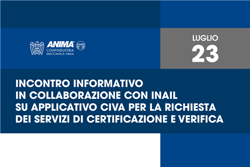 Applicativo CIVA - Seminario di approfondimento ANIMA con la partecipazione di INAIL