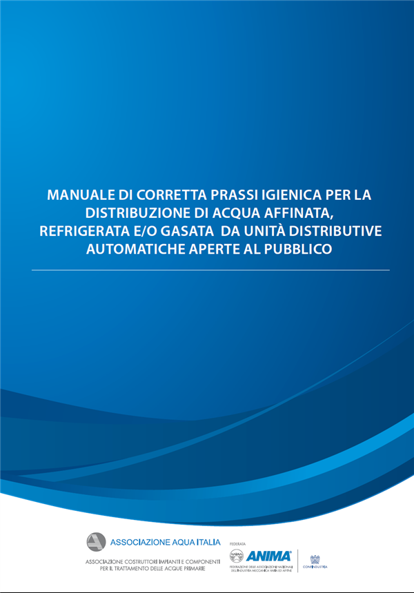 Corretta prassi igienica distribuzione di acqua affinata da unità distributive automatiche