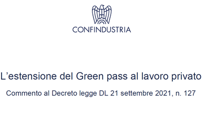 L'estensione del Green Pass al lavoro privato