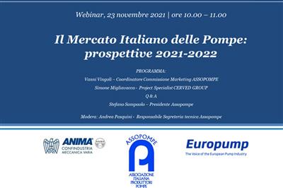 Mercato Nazionale delle Pompe: prospettive 2021- 2022 | Webinar Assopompe 23 novembre 2021