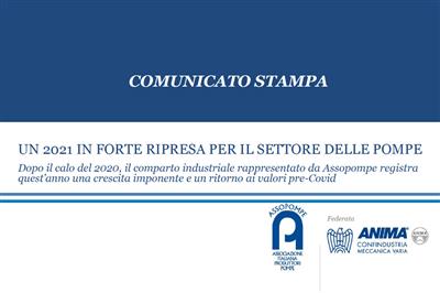 Un 2021 in forte ripresa per il settore delle pompe