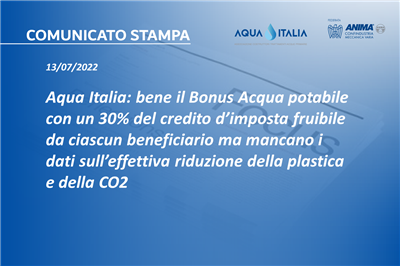 Bilancio Bonus Acqua Potabile 2021