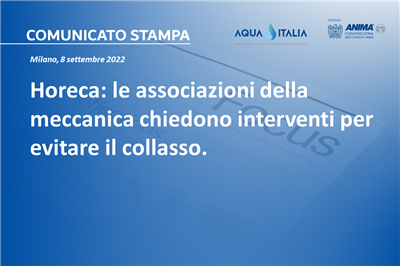 Horeca: le associazioni della meccanica chiedono interventi per evitare il collasso