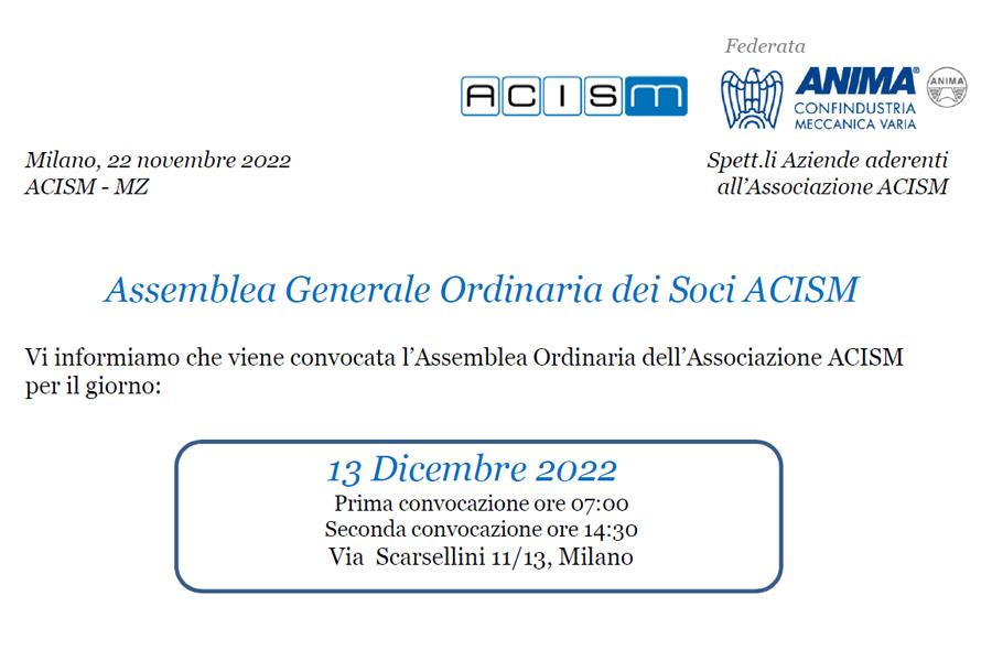 Assemblea Generale dei Soci ACISM