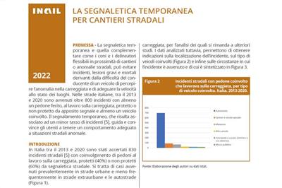 Cantieri stradali, in una scheda Inail analisi e importanza della segnaletica temporanea