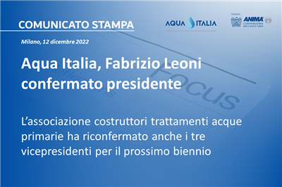 Aqua Italia, Fabrizio Leoni confermato presidente