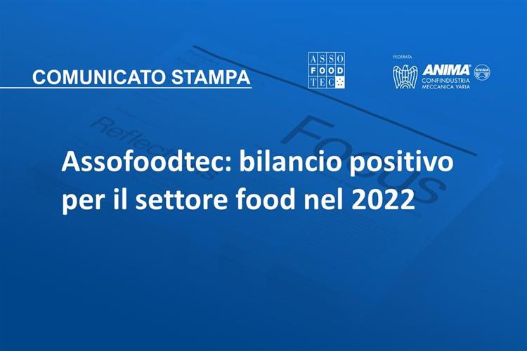 Assofoodtec: bilancio positivo per il settore food nel 2022