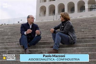 Inchiesta di Mi Manda Rai 3 sullo stato della segnaletica a Roma e in Puglia. Intervista a Assosegnaletica