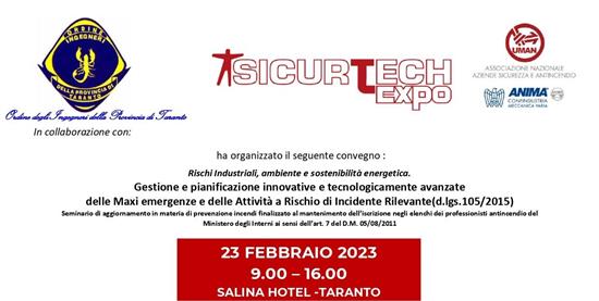 Sicurtech Expo Taranto - 23 febbraio