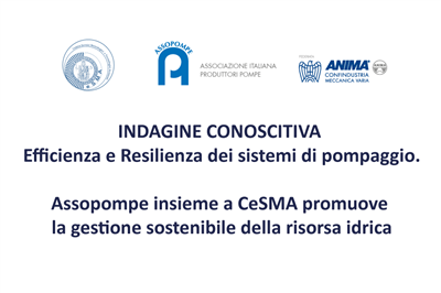 Indagine conoscitiva Efficienza e Resilienza dei sistemi di pompaggio