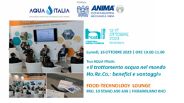AQUA ITALIA a HOST 2023: il trattamento acqua per l’Ho.Re.Ca. in mostra dal 13 al 17 ottobre a Milano
