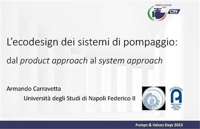 ATTI Webinar Assopompe ai Pumps & Valves Days 2023:  L’ecodesign dei sistemi di pompaggio.