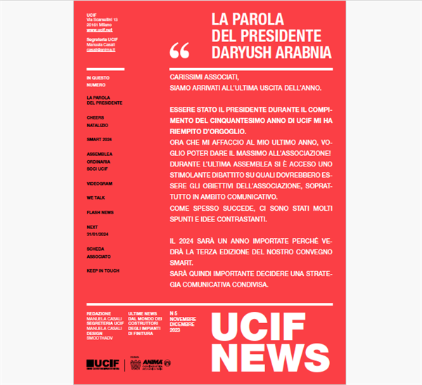 Il nuovo numero di dicembre del magazine di Ucif