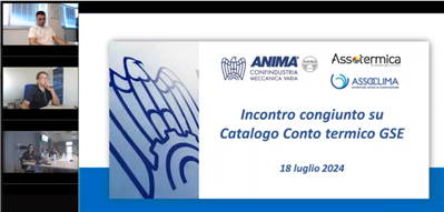Incontro sul Catalogo degli apparecchi domestici conformi ai requisiti del Conto termico