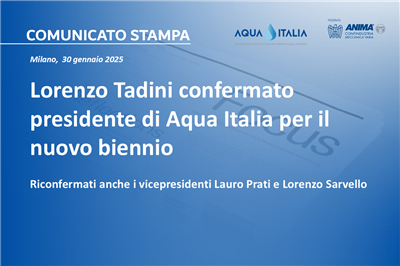 Lorenzo Tadini confermato presidente di Aqua Italia per il nuovo biennio
