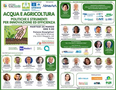 Acqua e Agricoltura: politiche e strumenti per innovazione ed efficienza