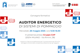 Auditor Energetico dei Sistemi di Pompaggio:  la proposta formativa Assopompe.