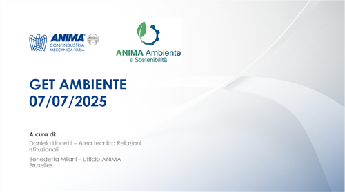 GET Ambiente Anima: aggiornamento tecnico sul CBAM