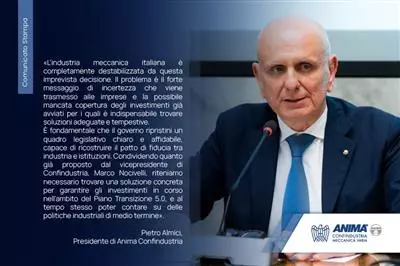 Esaurimento risorse piano Transizione 5.0, Almici «Serve un piano per rilanciare l’industria»
