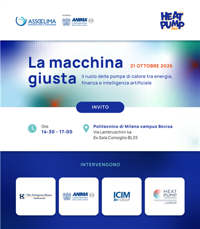 Heat Pump Day 2026: Il ruolo delle pompe di calore tra energia, finanza e intelligenza artificiale