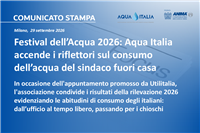 Festival dell’Acqua 2026: Aqua Italia accende i riflettori sul consumo dell’acqua del sindaco fuori casa